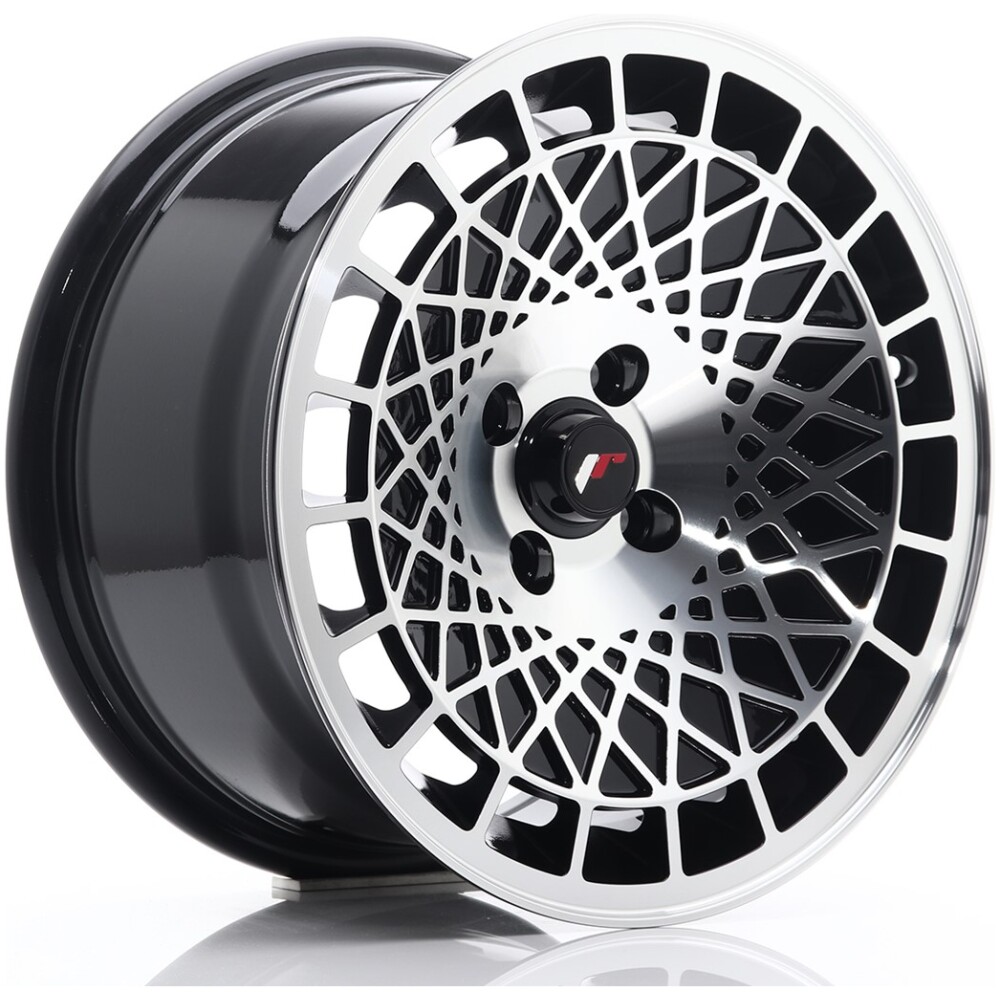 JR Wheels JR14 15x8 ET20 4x100 Gloss Black Machined Face