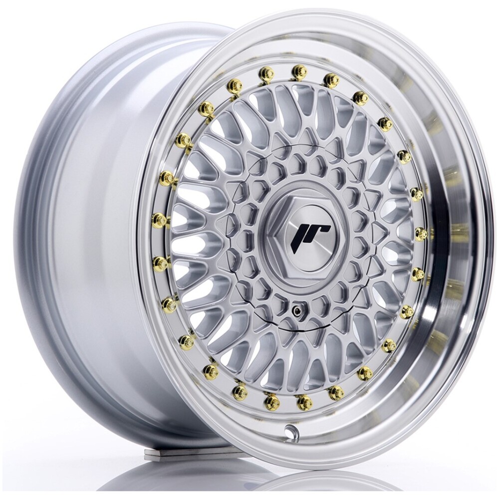 JR Wheels JR9 15x7 ET20 4x100/108 Silver w/ Machined Lip