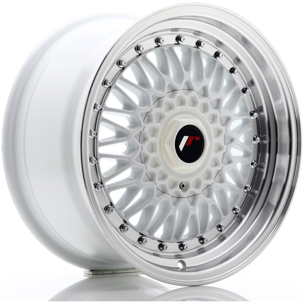 JR Wheels JR9 16x8 ET25 4x100/108 White w/ Machined Lip