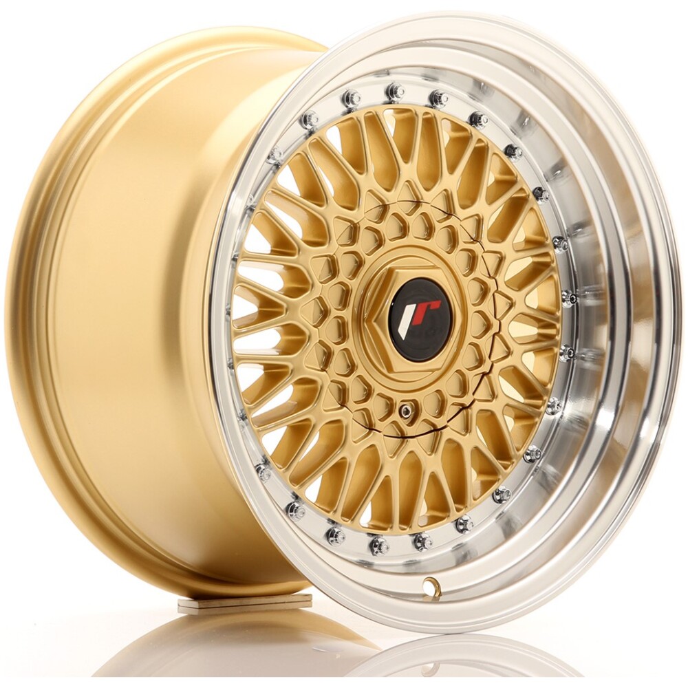 JR Wheels JR9 16x9 ET20 4x100/108 Gold w/ Machined Lip