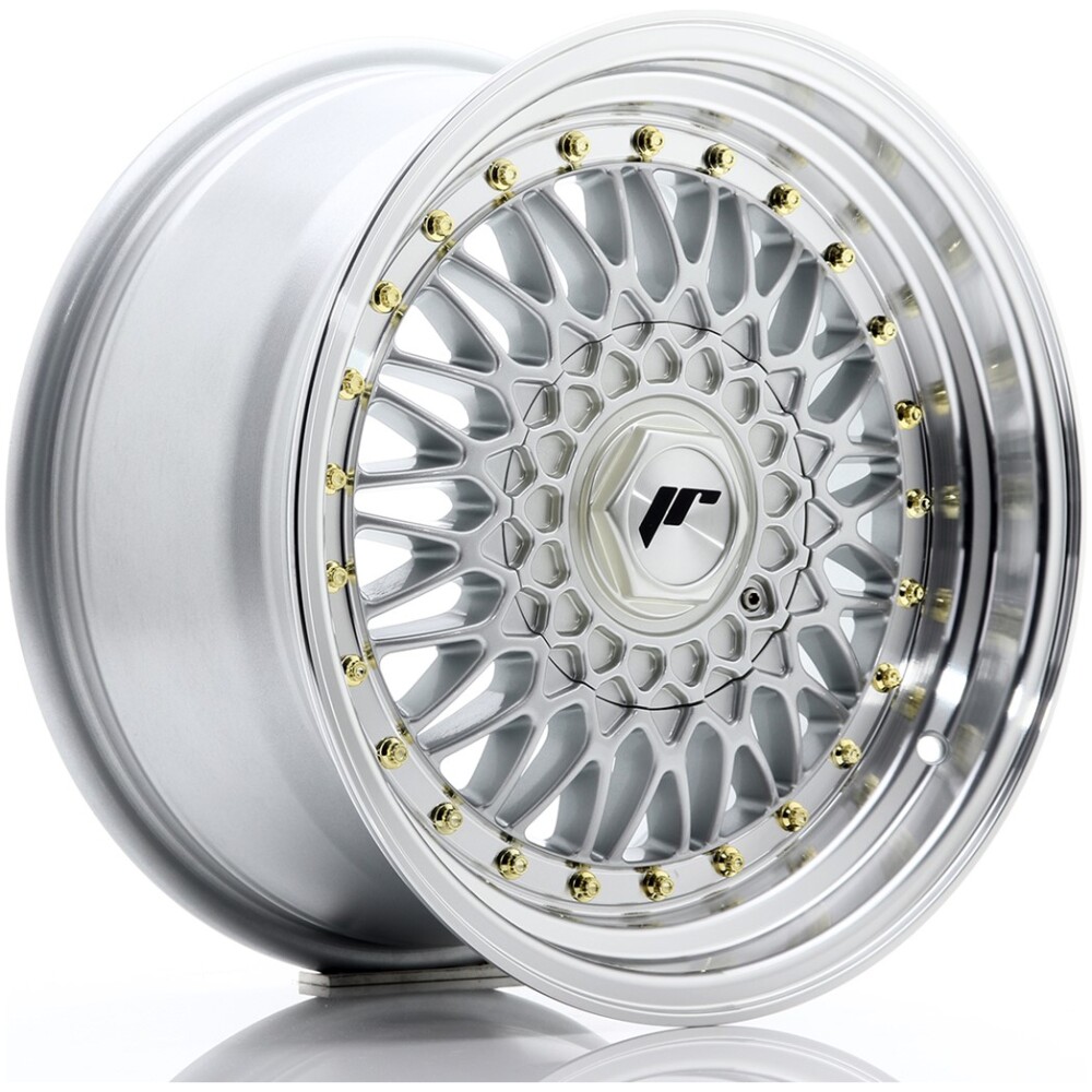 JR Wheels JR9 16x8 ET25 BLANK Silver w/ Machined Lip