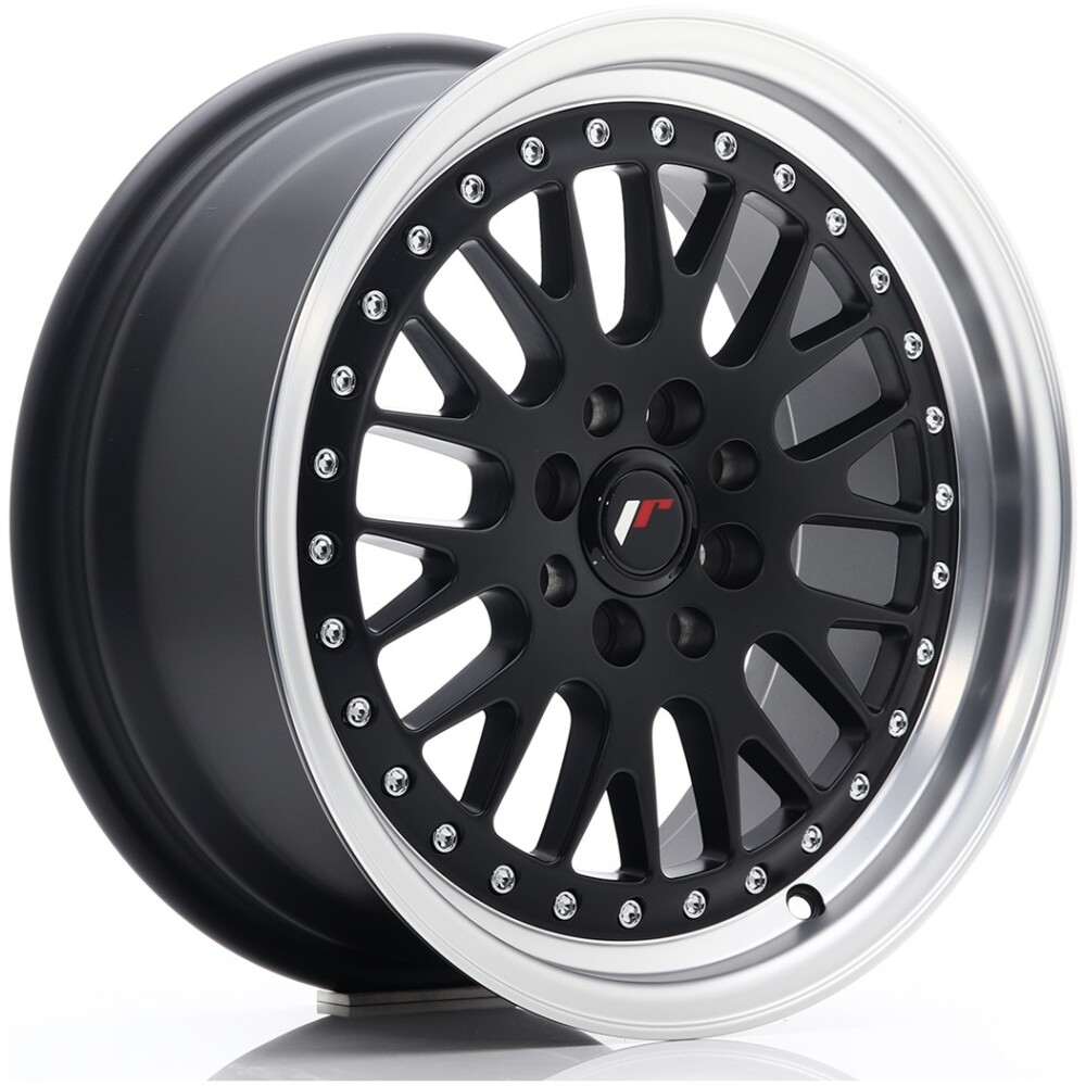 JR Wheels JR10 16x7 ET30 4x100/108 Matt Black w/ Machined Lip