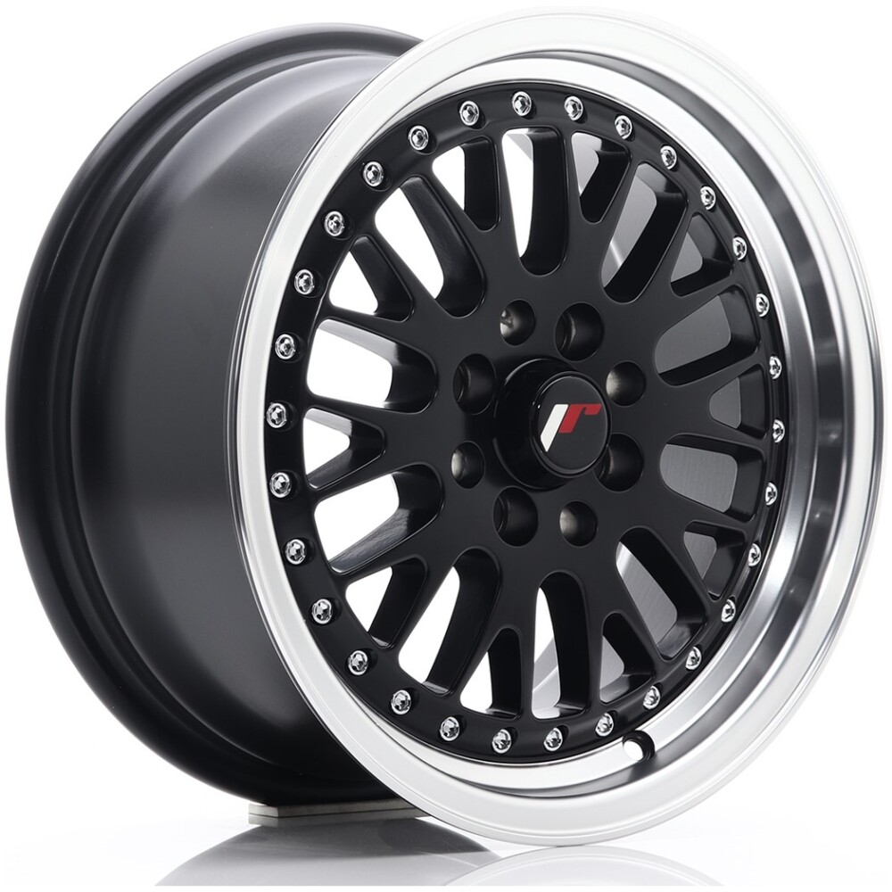 JR Wheels JR10 15x7 ET30 4x100/108 Matt Black w/ Machined Lip