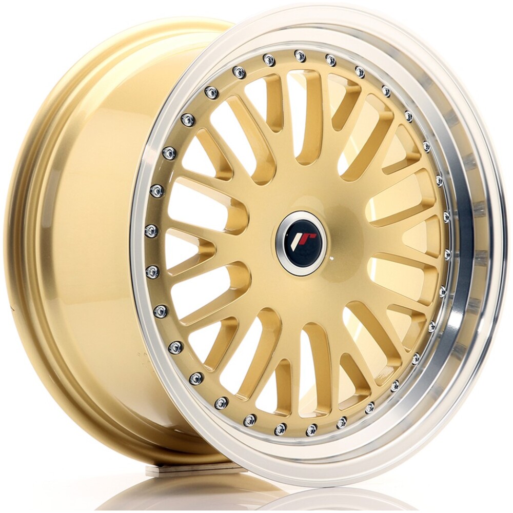 JR Wheels JR10 17x8 ET35 BLANK Gold w/ Machined Lip