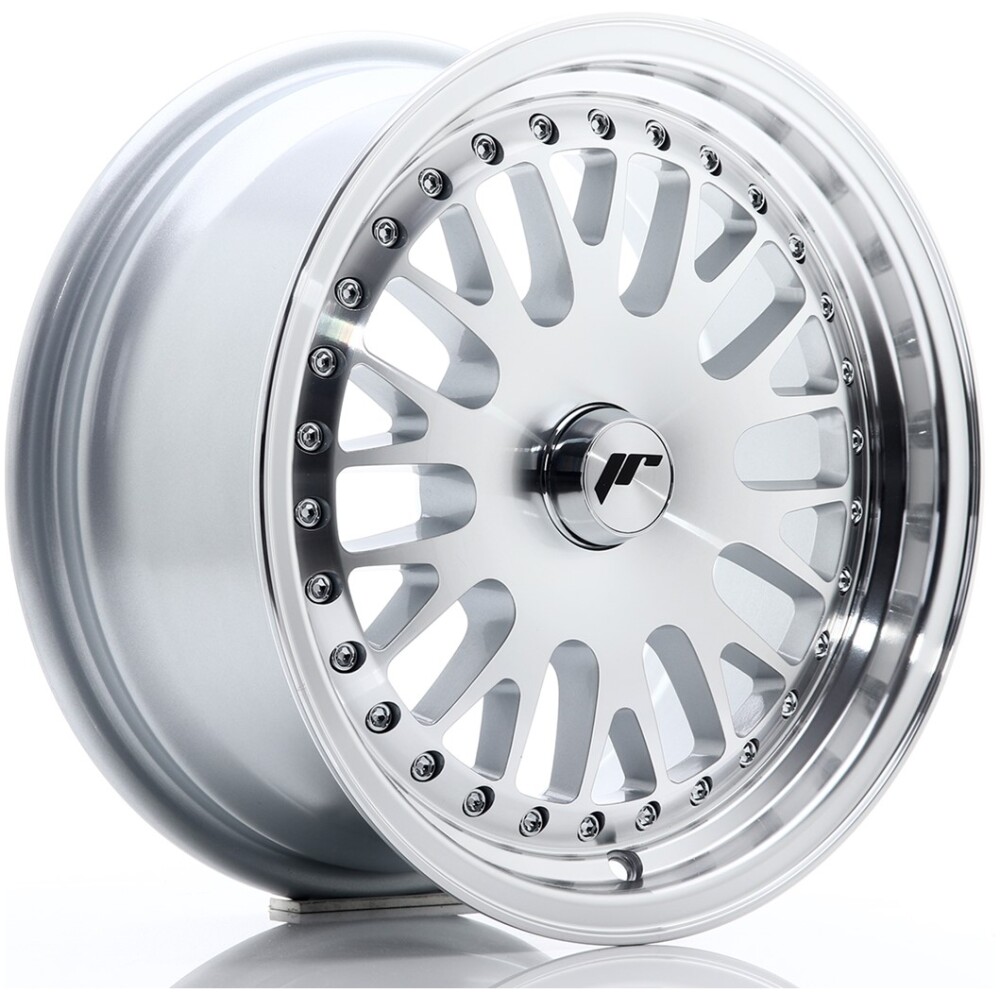 JR Wheels JR10 15x7 ET30 BLANK Silver Machined Face