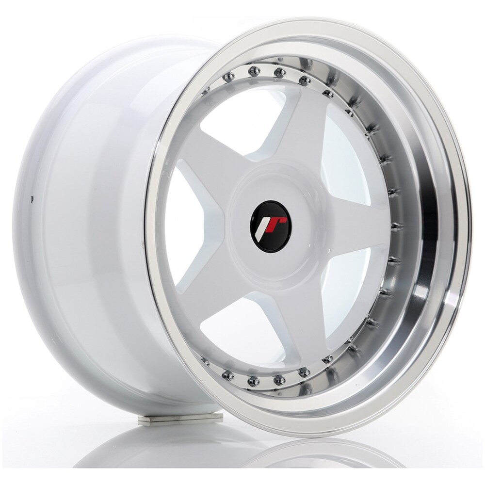 JR Wheels JR6 17x10 ET20 BLANK White w/ Machined Lip