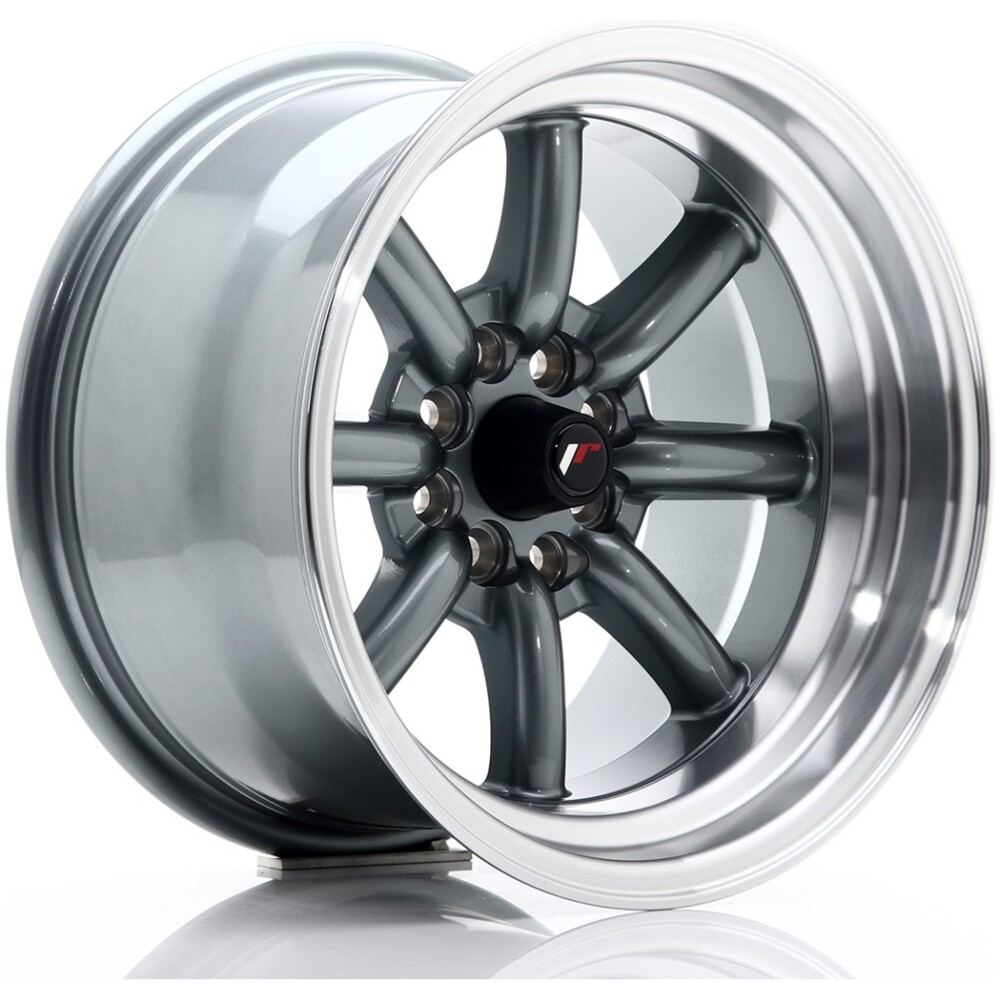 JR Wheels JR19 15x9 ET-13 4x100/108 Gun Metal w/ Machined Lip