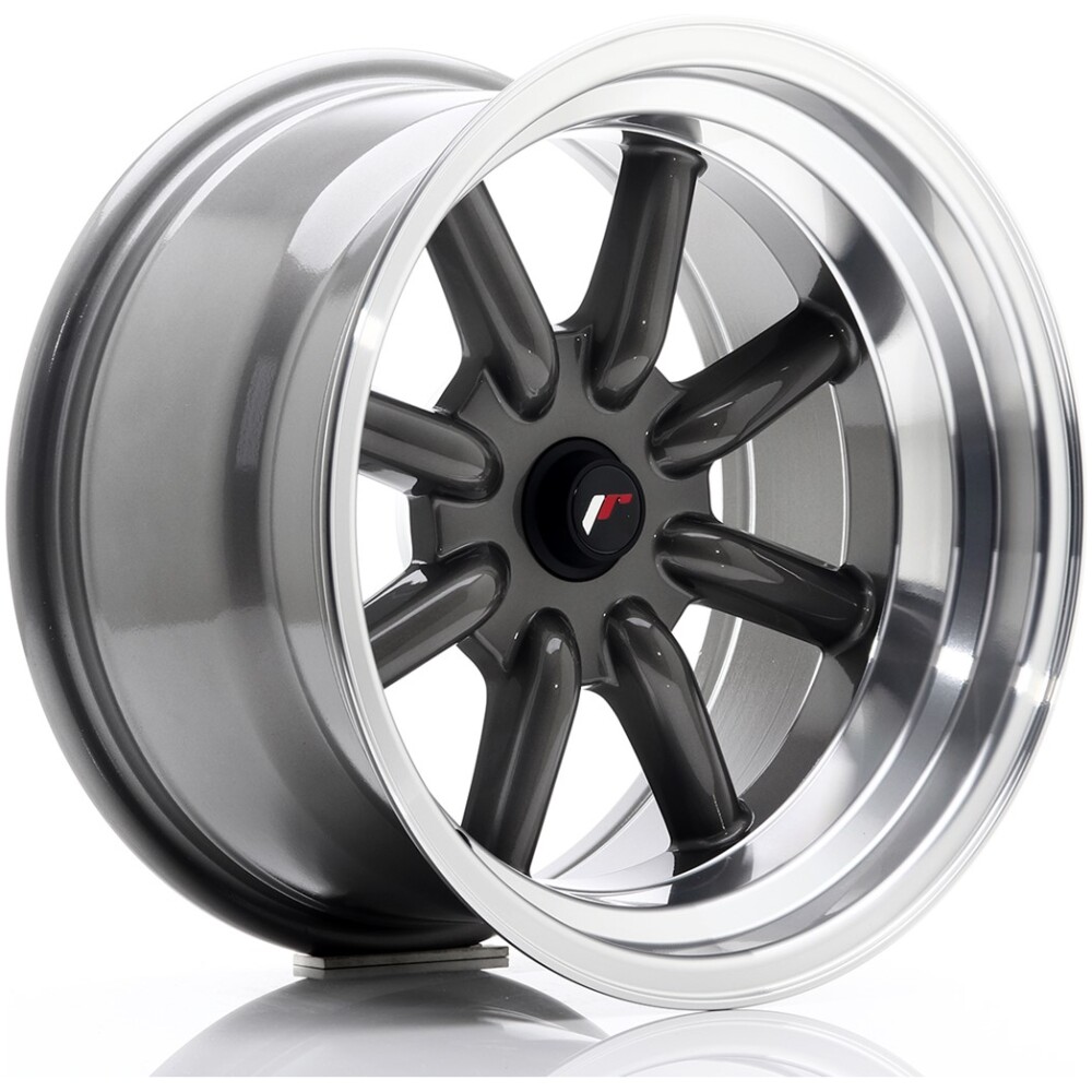 JR Wheels JR19 16x9 ET-25-(-15) BLANK Gun Metal w/ Machined Lip