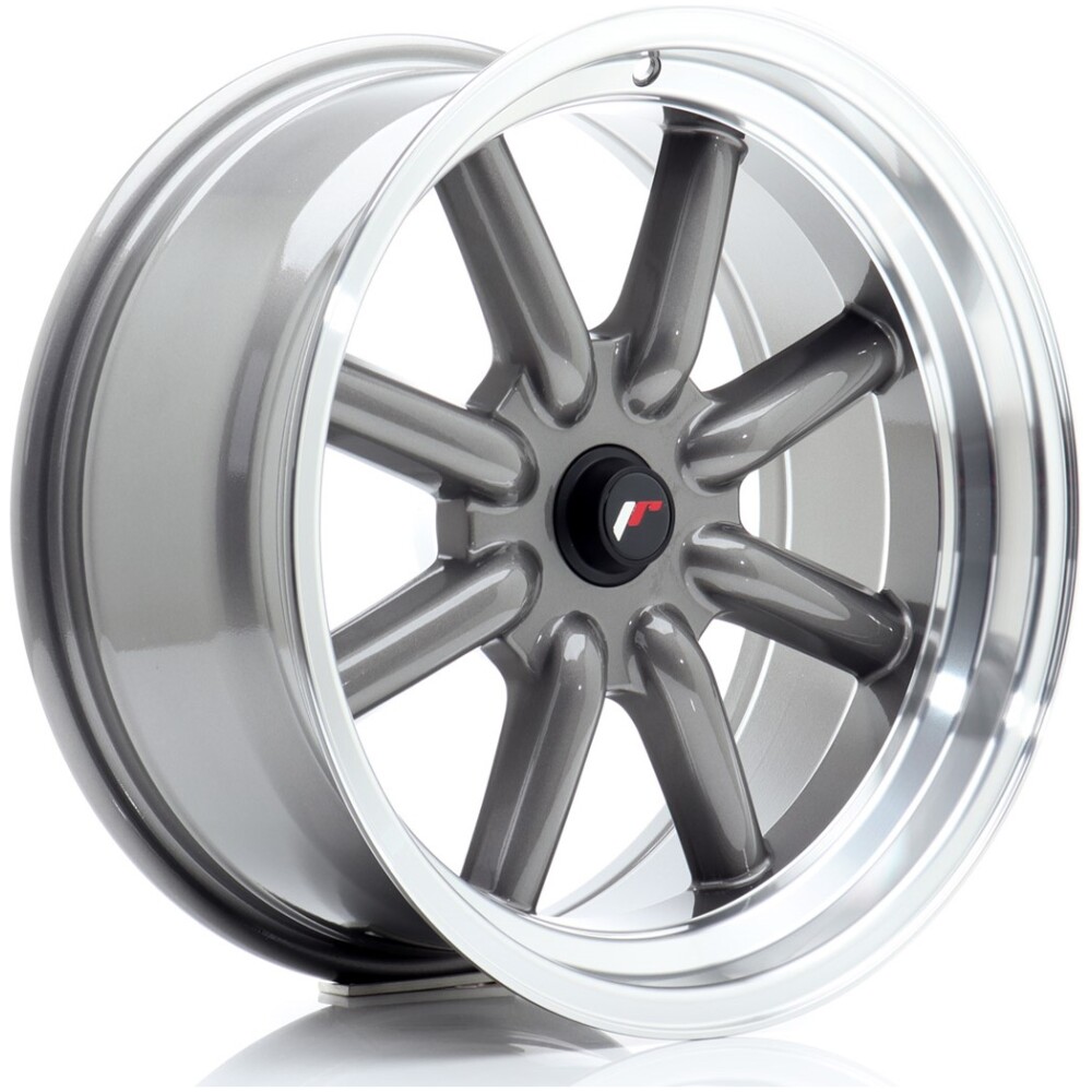 JR Wheels JR19 17x8 ET-20-0 BLANK Gun Metal w/ Machined Lip