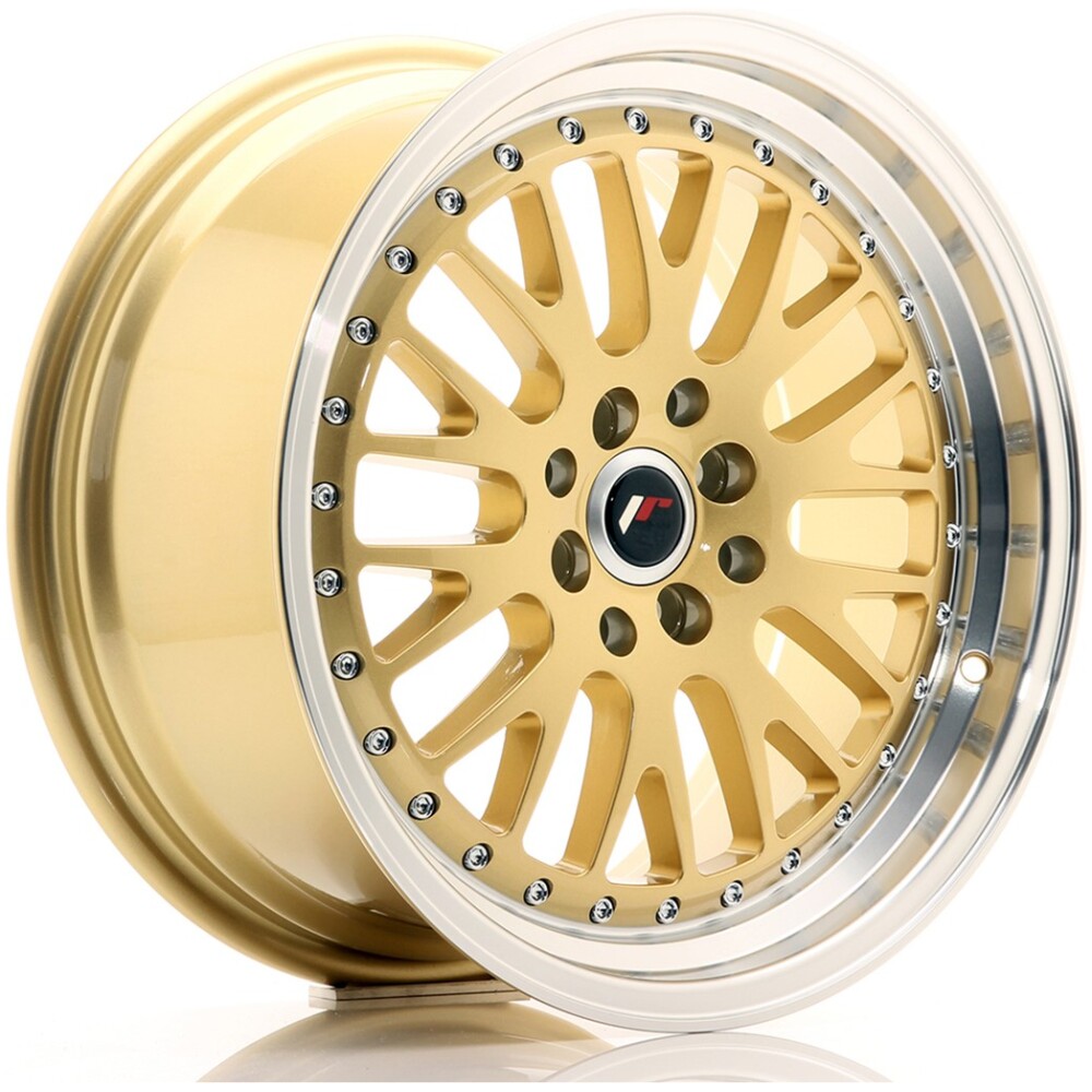 JR Wheels JR10 17x8 ET35 4x100/114 Gold w/ Machined Lip