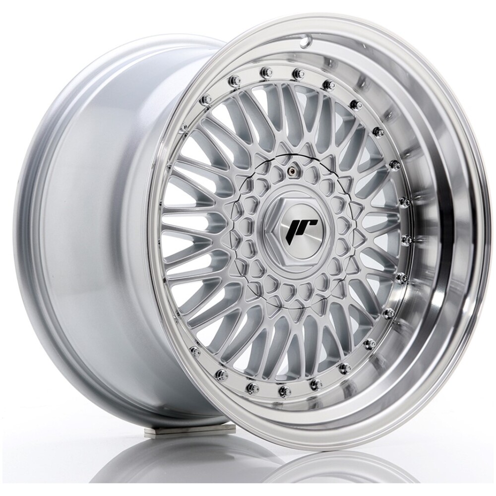 JR Wheels JR9 17x10 ET20 5x112/120 Silver w/ Machined Lip+Silver Rivets