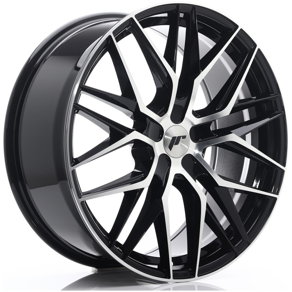 JR Wheels JR28 21x9 ET15-45 5H BLANK Gloss Black Machined Face