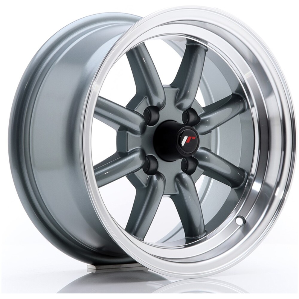 JR Wheels JR19 14x7 ET0 4x100 Gun Metal w/ Machined Lip