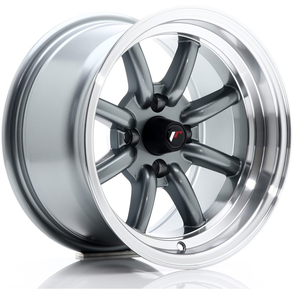 JR Wheels JR19 14x8 ET-13 4x100 Gun Metal w/ Machined Lip