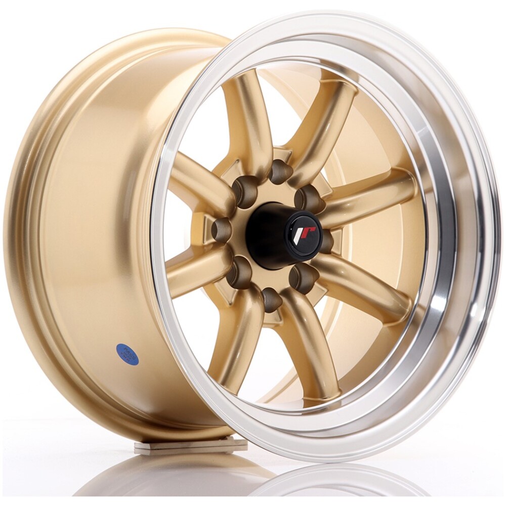 JR Wheels JR19 14x8 ET-13 4x100/114 Gold w/ Machined Lip