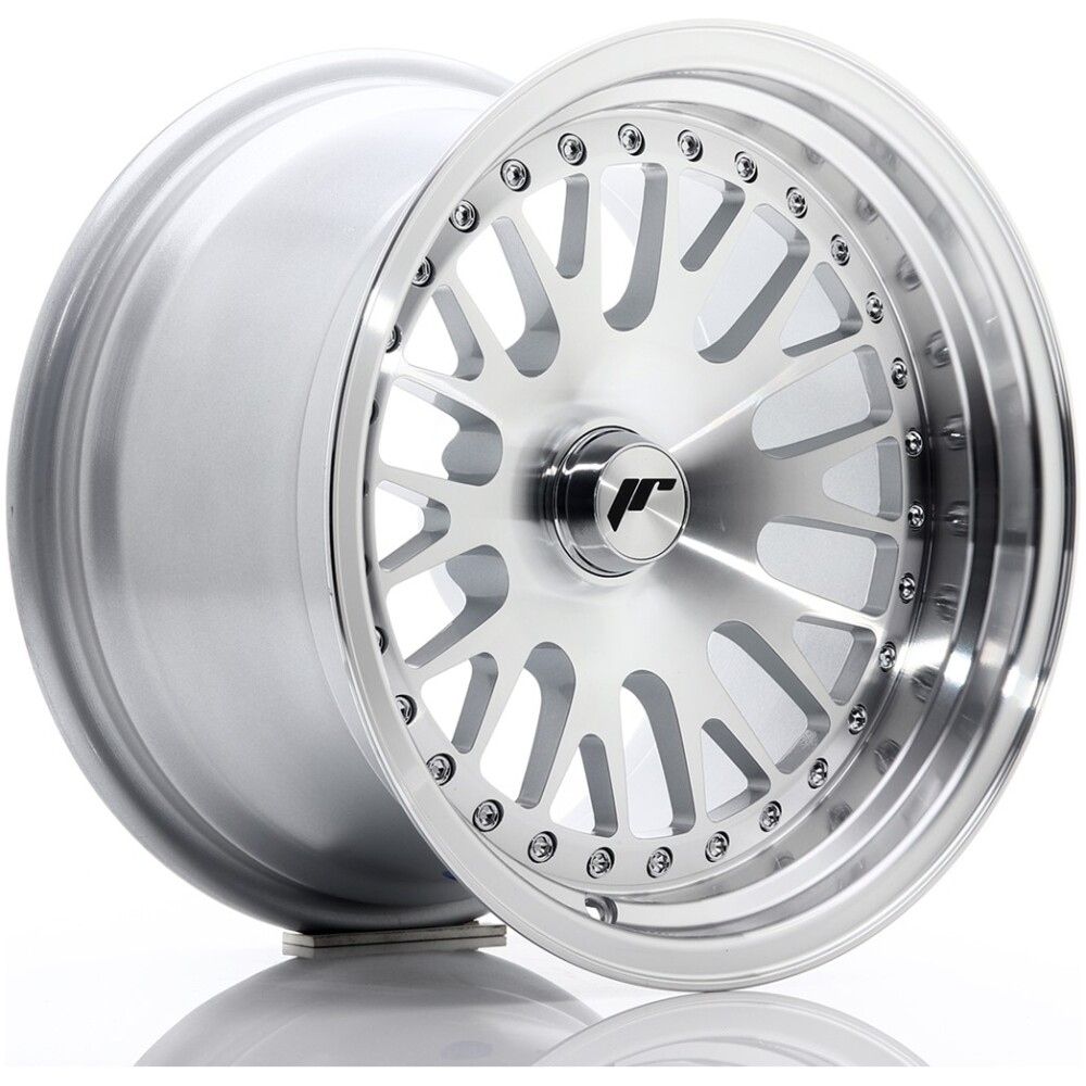 JR Wheels JR10 15x9 ET0-20 BLANK Silver Machined Face