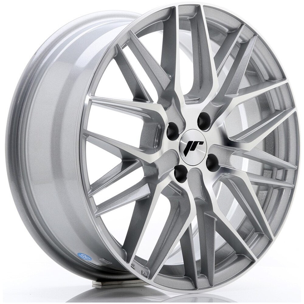 JR Wheels JR28 17x7 ET40 4x100 Silver Machined Face