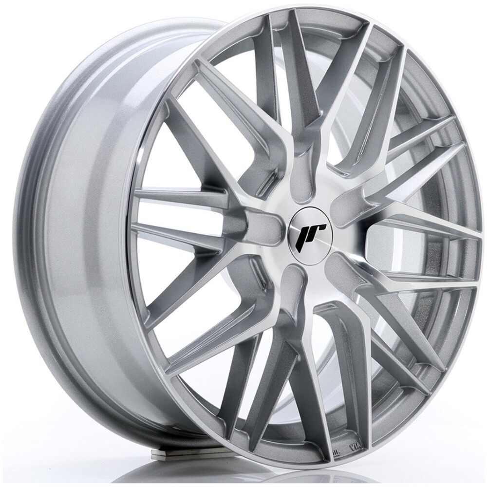 JR Wheels JR28 17x7 ET20-45 BLANK Silver Machined Face