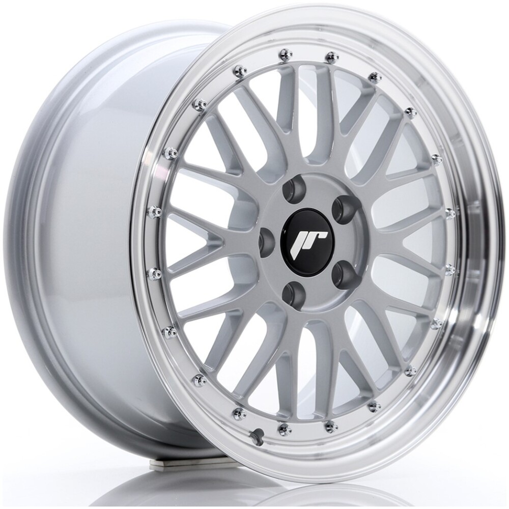 JR Wheels JR23 17x8 ET35 5x100 Hyper Silver w/ Machined Lip