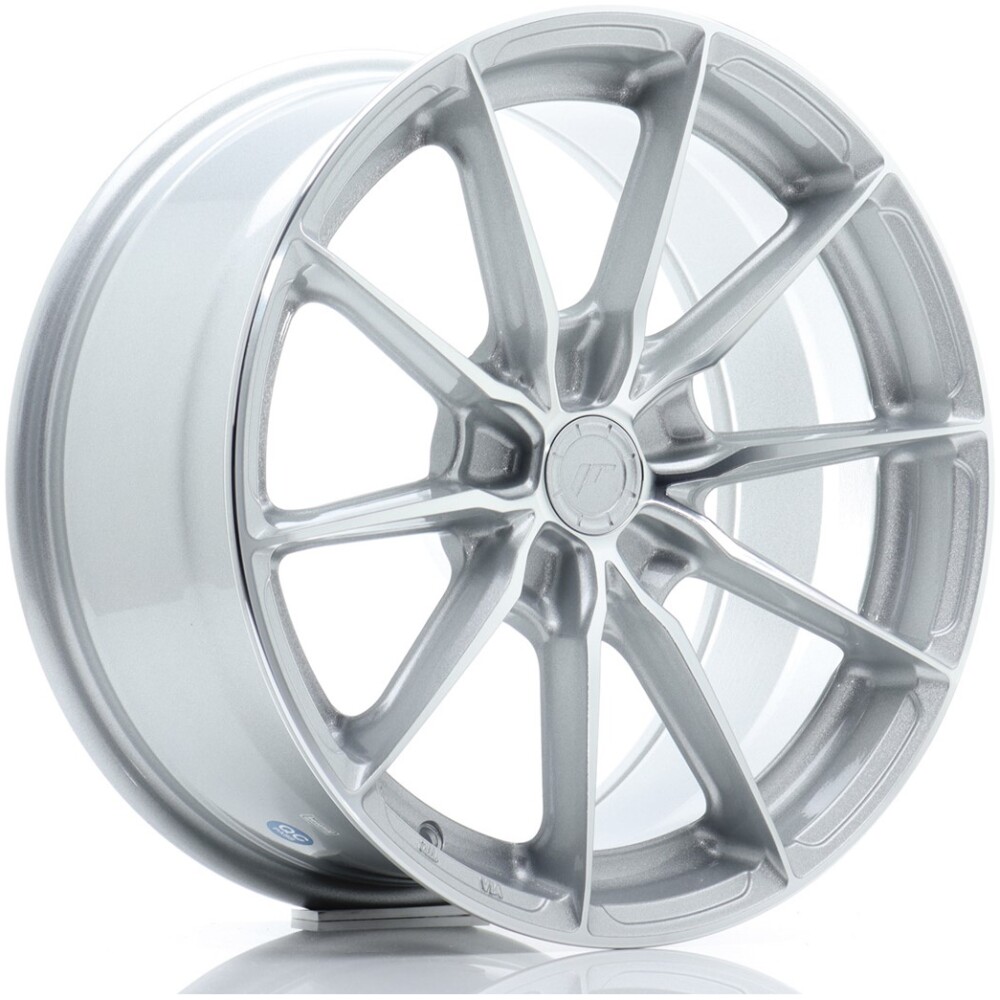 JR Wheels JR37 17x8 ET20-40 5H BLANK Silver Machined Face