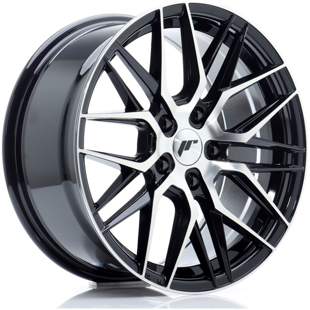 JR Wheels JR28 17x8 ET40 5x112 Gloss Black Machined Face