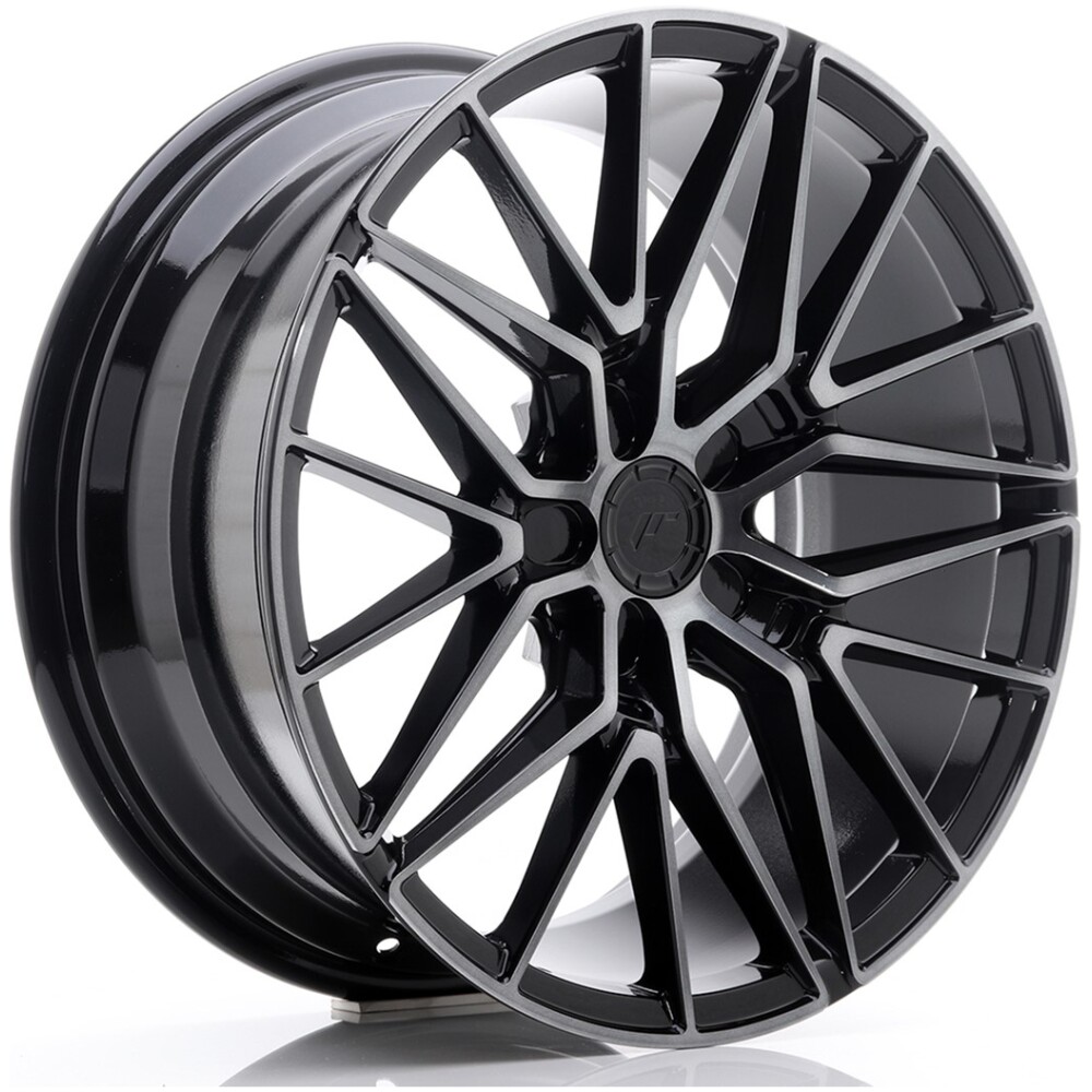 JR Wheels JR38 18x8 ET42 5x112 Black Brushed w/ Tinted Face