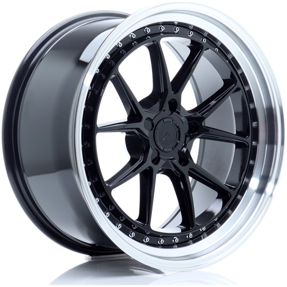 JR Wheels JR39 19x9,5 ET15-35 5H BLANK Gloss Black w/ Machined Lip