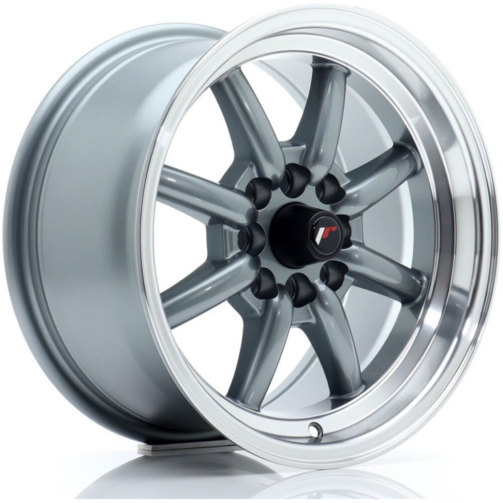 JR Wheels JR19 15x8 ET20 4x100/114 Gun Metal w/ Machined Lip