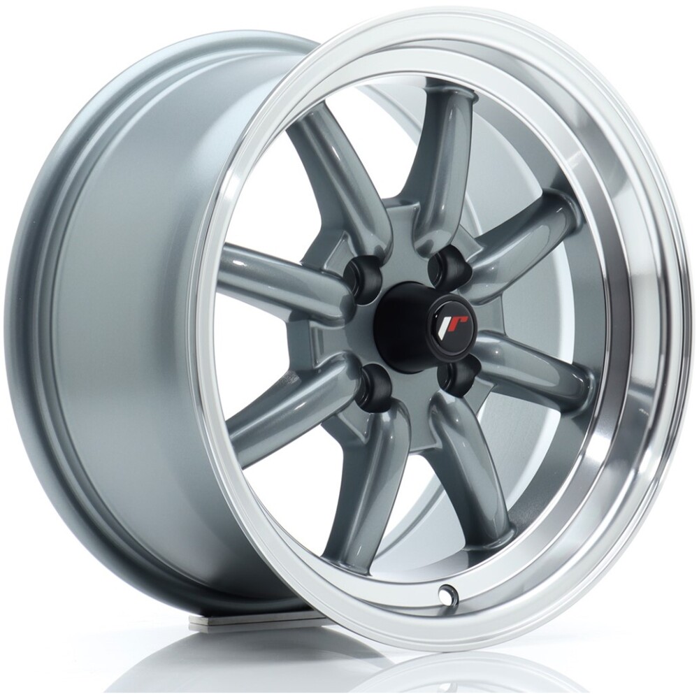 JR Wheels JR19 15x8 ET20 4x100 Gun Metal w/ Machined Lip