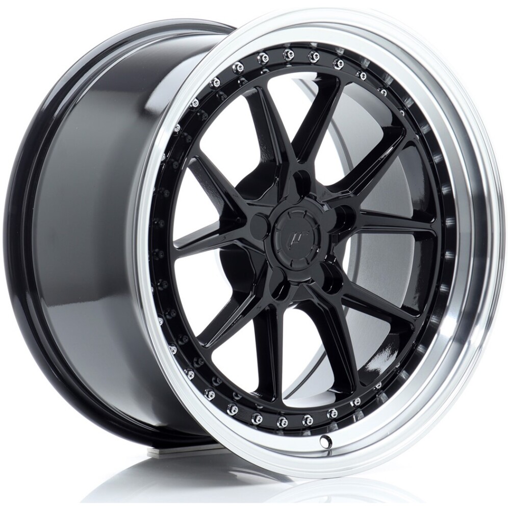 JR Wheels JR39 18x9,5 ET15-35 5H BLANK Gloss Black w/ Machined Lip