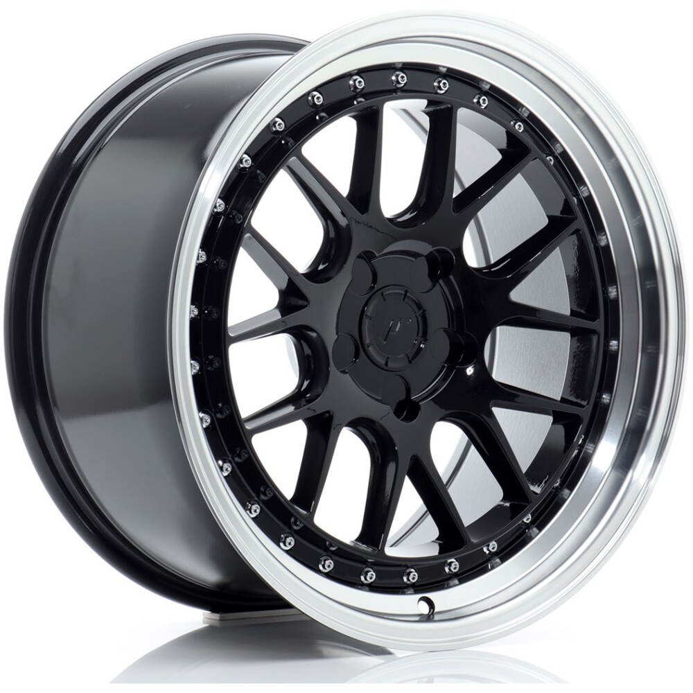 JR Wheels JR40 18x9,5 ET15-35 5H BLANK Gloss Black w/ Machined Lip