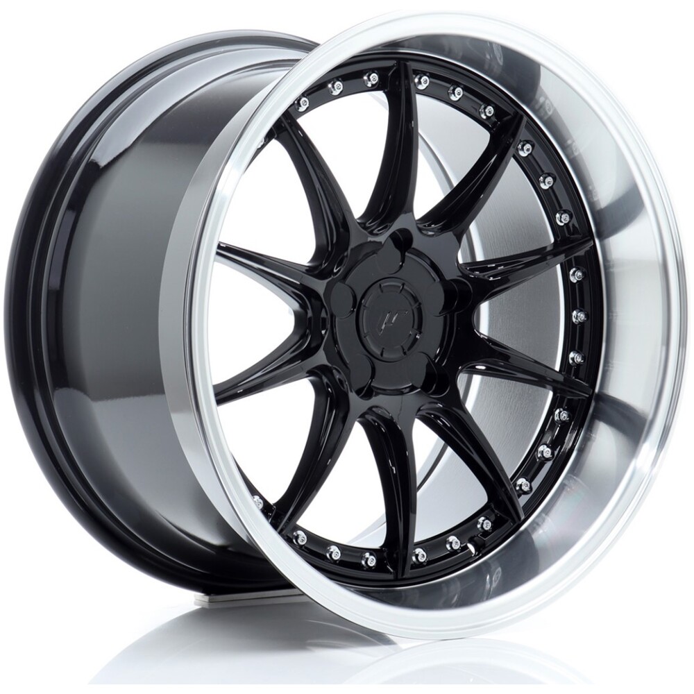 JR Wheels JR41 18x10,5 ET15-25 5H BLANK Gloss Black w/ Machined Lip