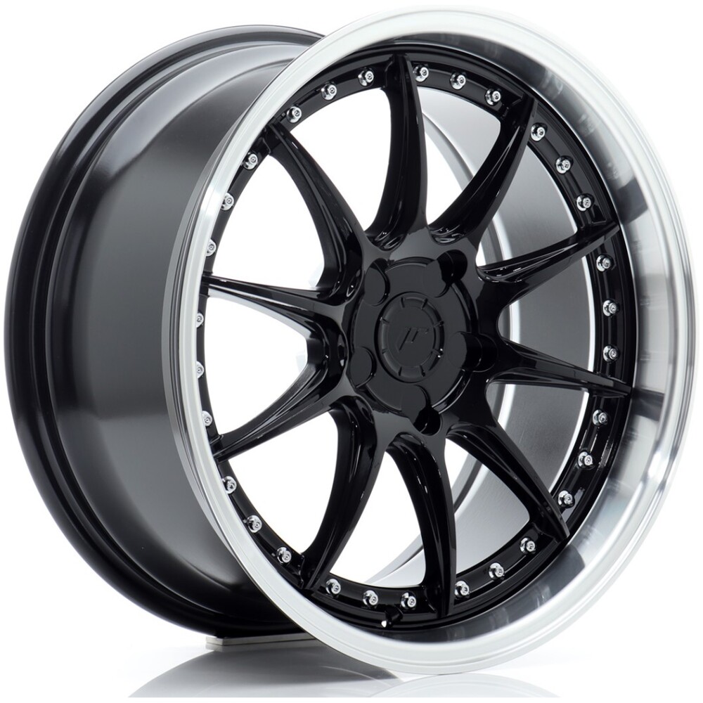 JR Wheels JR41 18x8,5 ET15-35 5H BLANK Gloss Black w/ Machined Lip