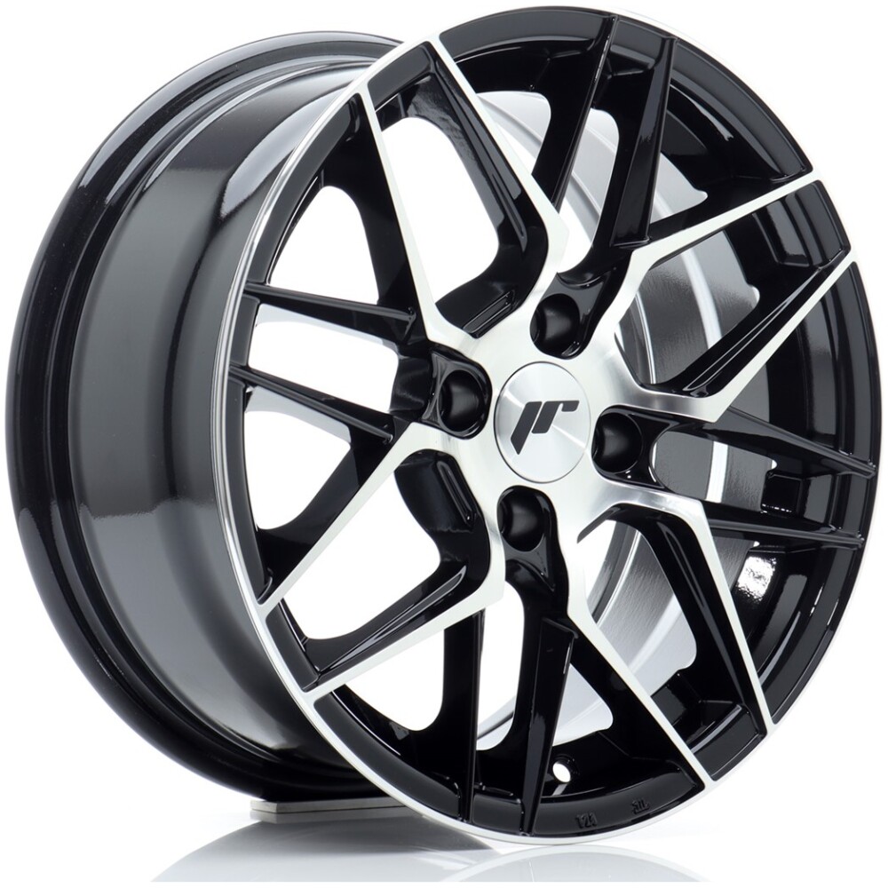 JR Wheels JR28 15x7 ET38 4x100 Gloss Black Machined Face