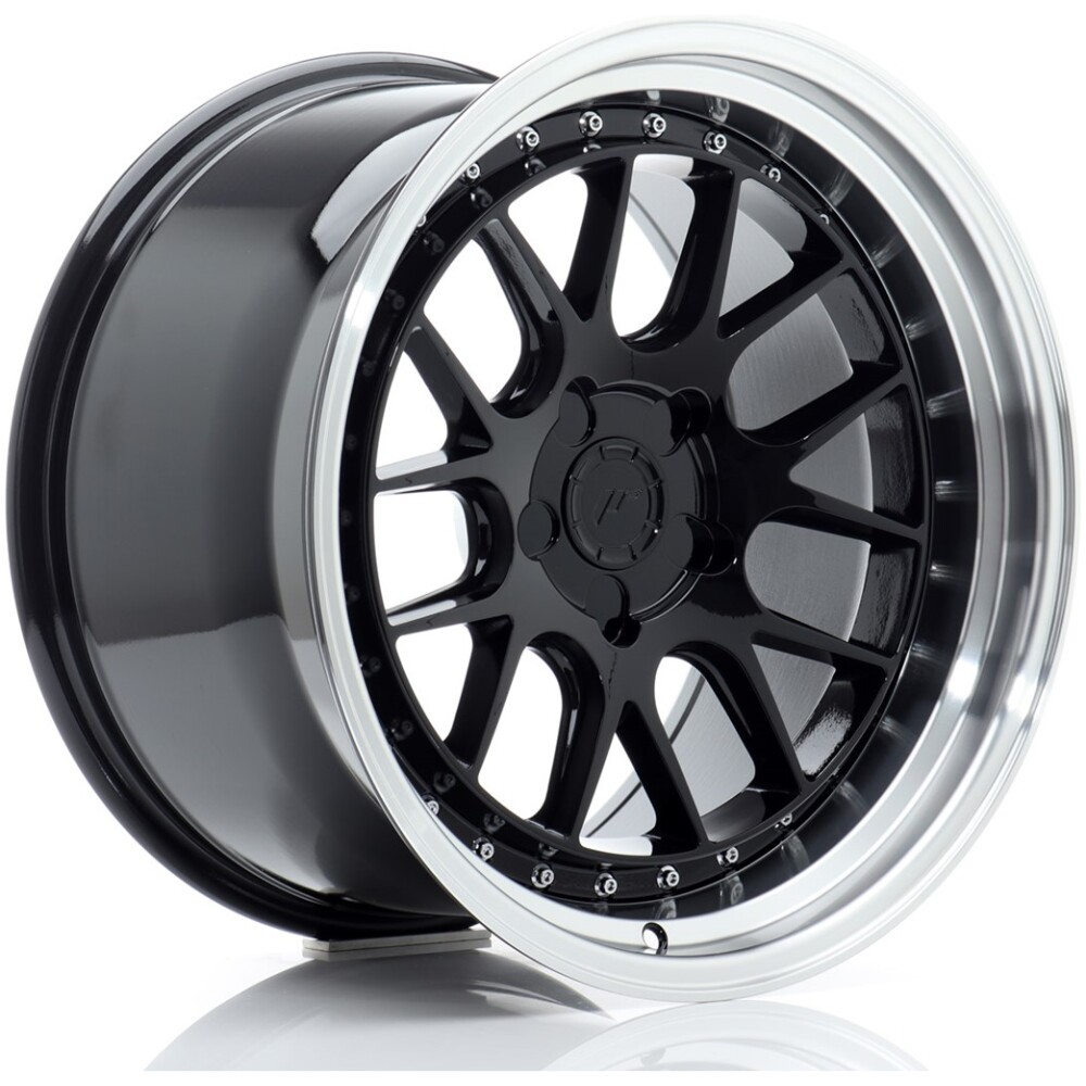 JR Wheels JR40 18x10,5 ET15-22 5H BLANK Gloss Black w/ Machined Lip