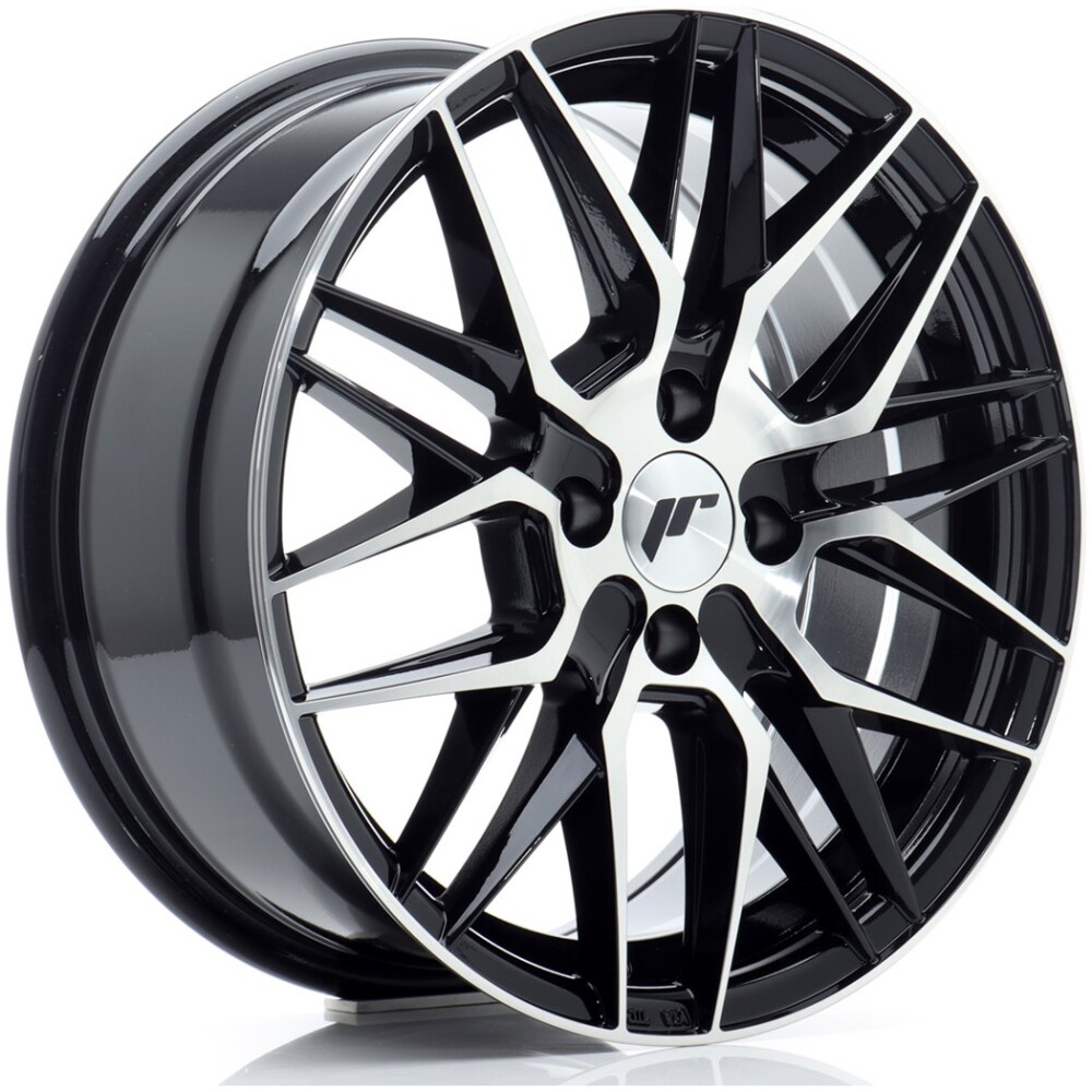 JR Wheels JR28 16x7 ET40 4x100 Gloss Black Machined Face