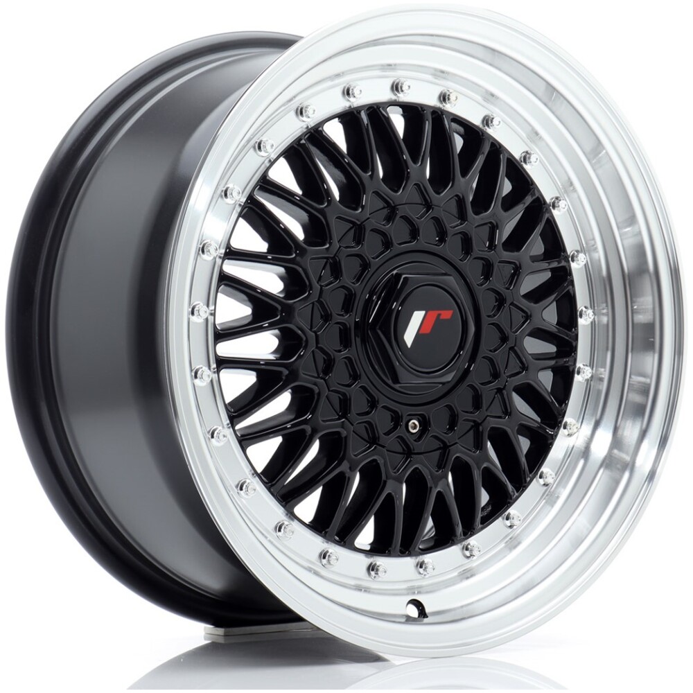 JR Wheels JR9 16x7,5 ET25 4x100/108 Gloss Black w/ Machined Lip