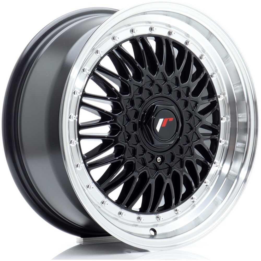 JR Wheels JR9 17x7,5 ET20 4x100/108 Gloss Black w/ Machined Lip