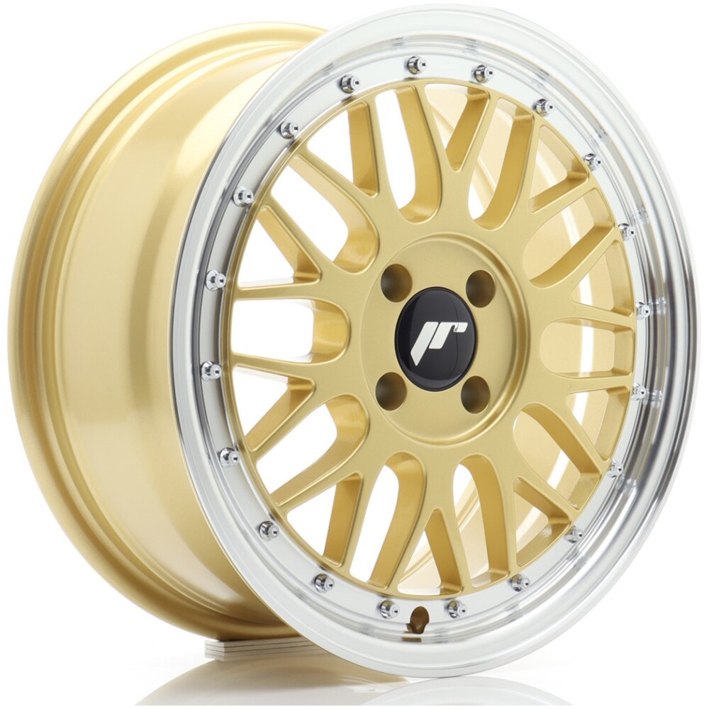 JR Wheels JR23 16x7 ET20 4x100 Gold w/ Machined Lip