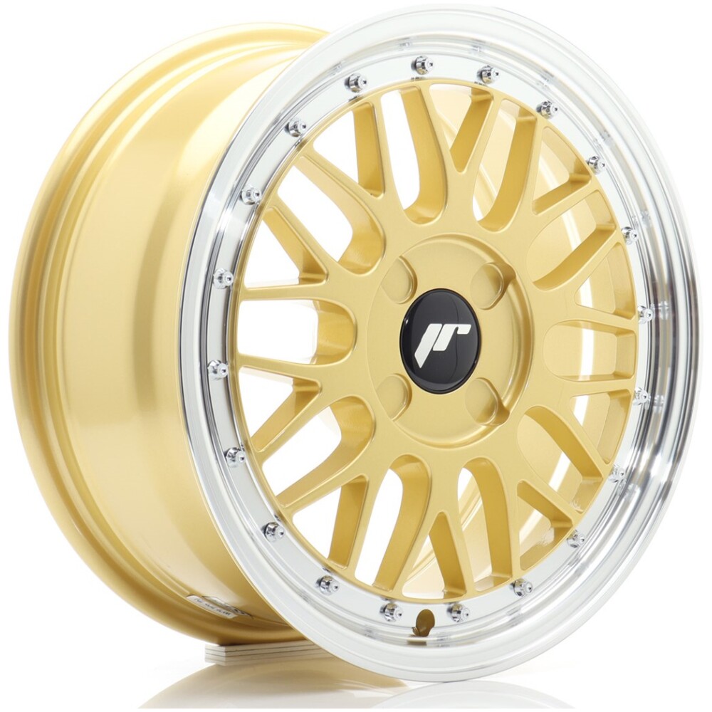 JR Wheels JR23 16x7 ET20-45 4H BLANK Gold w/ Machined Lip