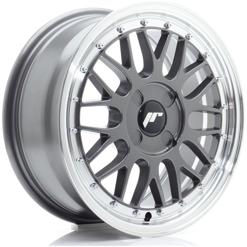 JR Wheels JR23 16x7 ET20-45 4H BLANK Hyper Gray w/ Machined Lip