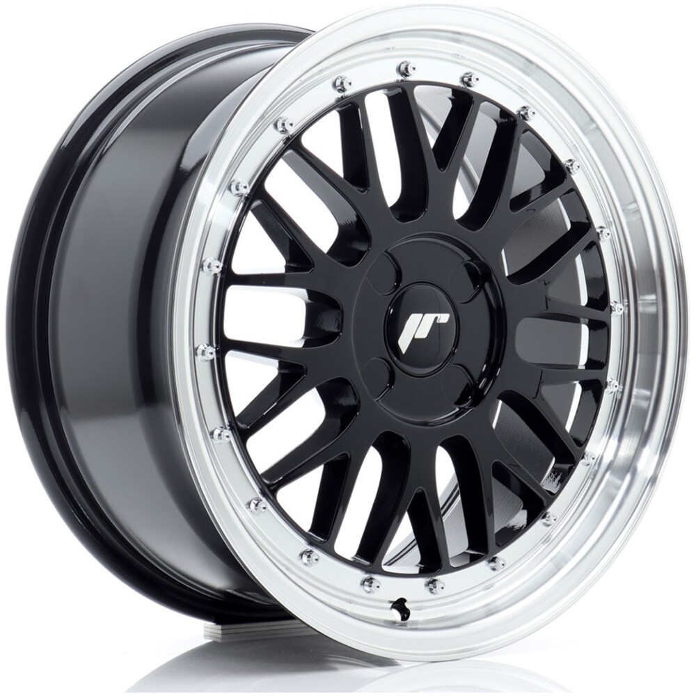 JR Wheels JR23 17x7,5 ET20-40 4H BLANK Gloss Black w/ Machined Lip