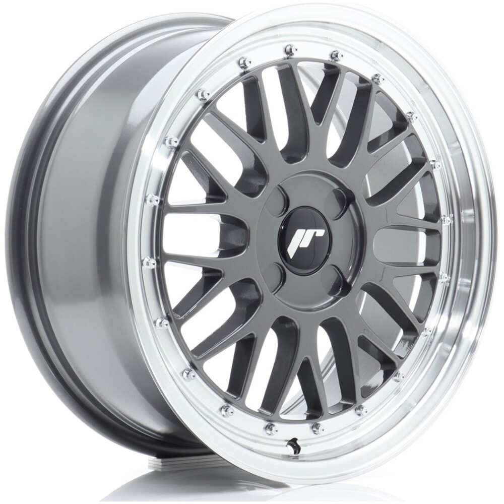 JR Wheels JR23 17x7,5 ET20-40 4H BLANK Hyper Gray w/ Machined Lip