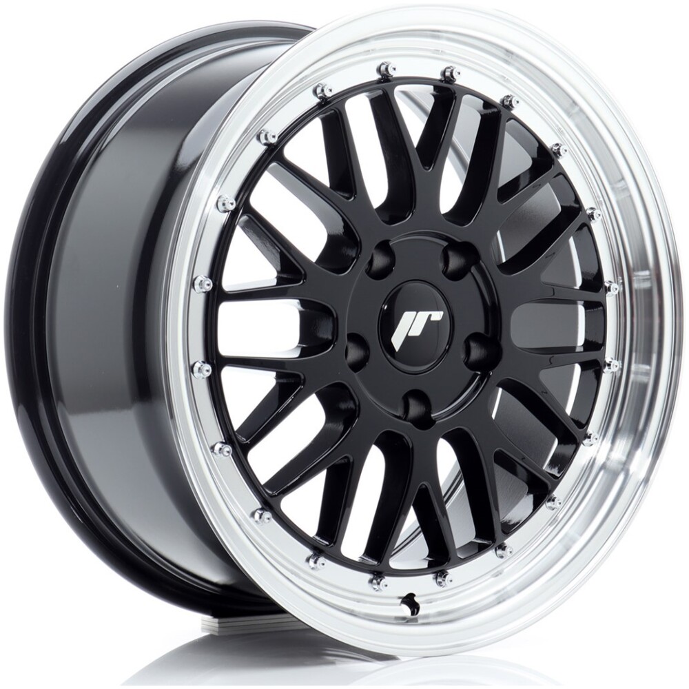 JR Wheels JR23 17x8 ET35 5x120 Gloss Black w/ Machined Lip