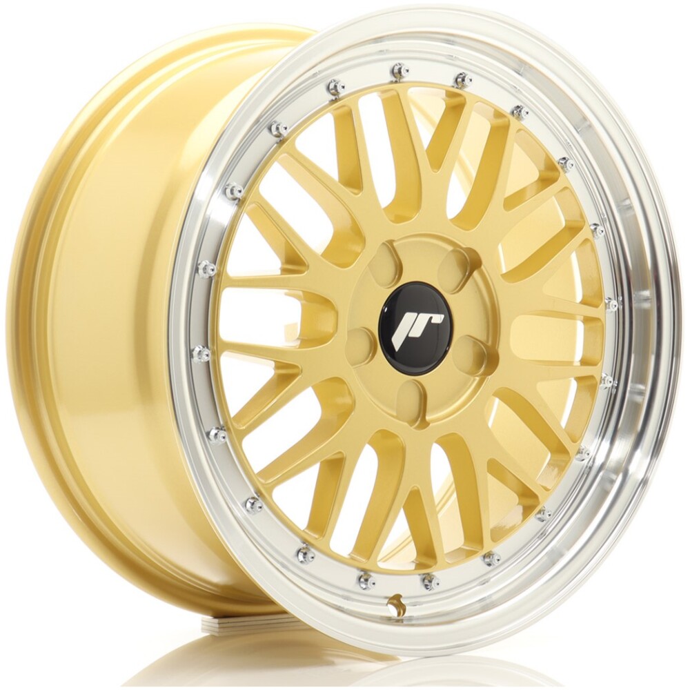 JR Wheels JR23 17x8 ET20-45 5H BLANK Gold w/ Machined Lip