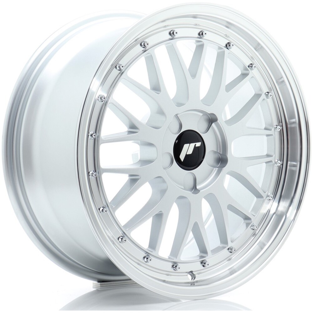 JR Wheels JR23 18x8 ET20-42 5H BLANK Hyper Silver w/ Machined Lip