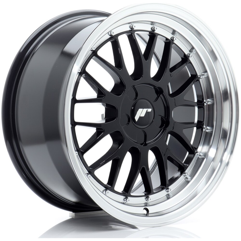 JR Wheels JR23 18x9,5 ET20-48 5H BLANK Gloss Black w/ Machined Lip