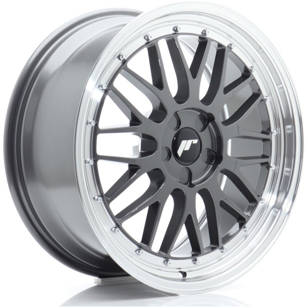 JR Wheels JR23 19x8 ET20-40 5H BLANK Hyper Gray w/ Machined Lip