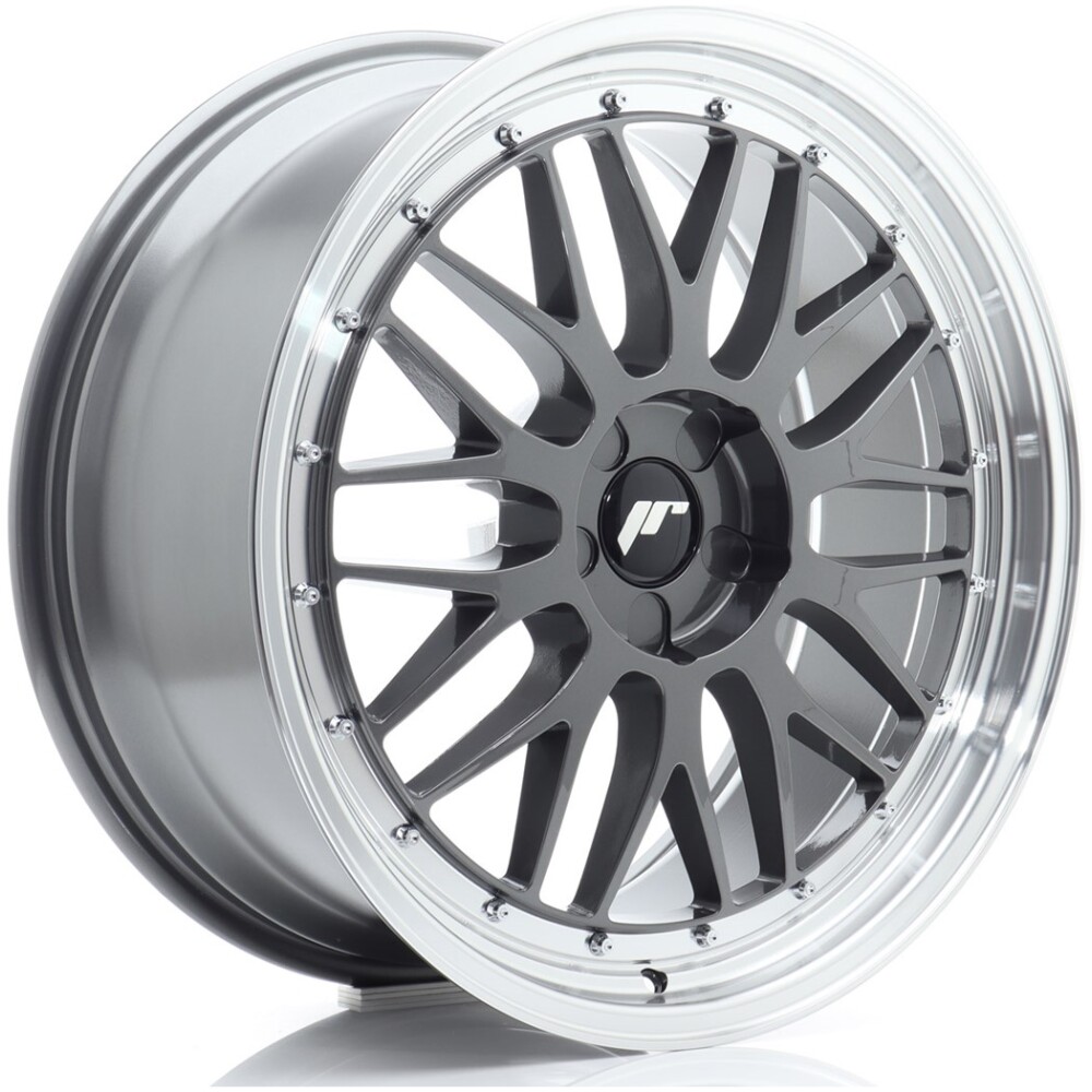 JR Wheels JR23 20x8 ET20-40 5H BLANK Hyper Gray w/ Machined Lip