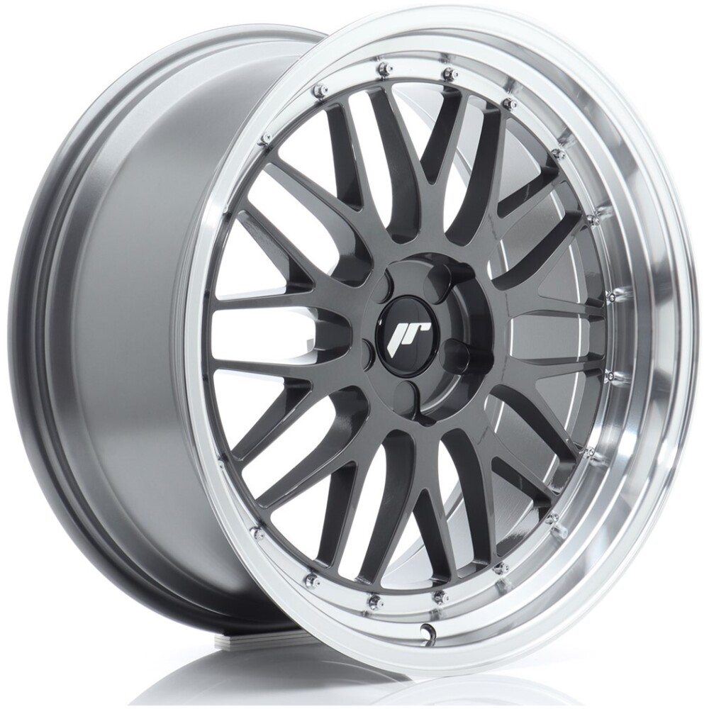 JR Wheels JR23 20x10 ET20-40 5H BLANK Hyper Gray w/ Machined Lip